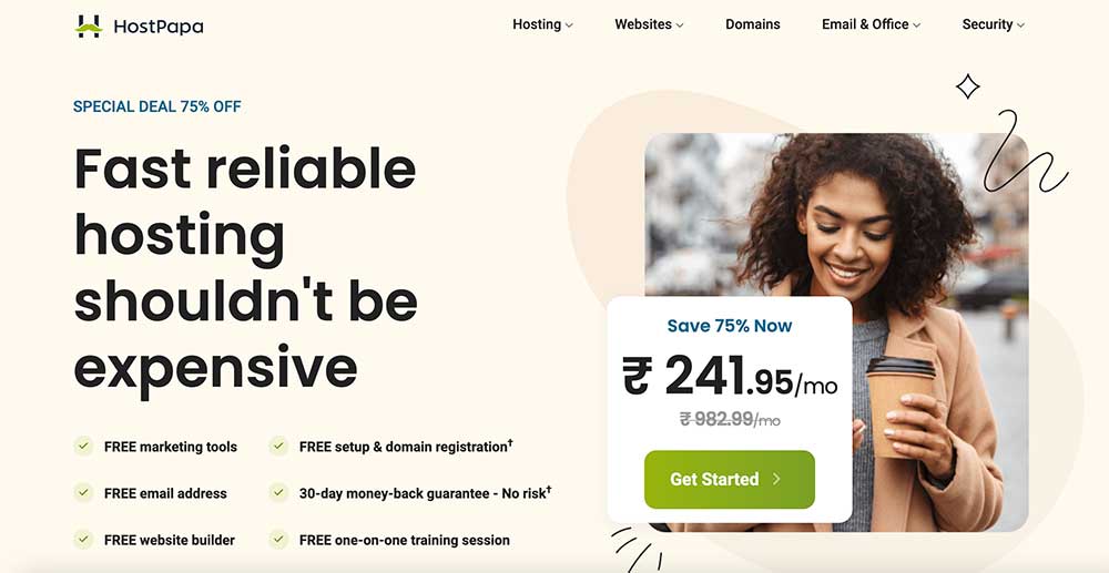 HostPapa India offers affordable hosting plans